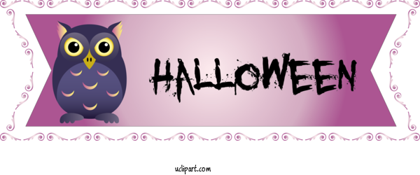 Free Holidays Birds Logo Owl M For Halloween Clipart Transparent Background