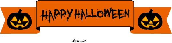 Free Holidays Logo Cartoon Symbol For Halloween Clipart Transparent Background