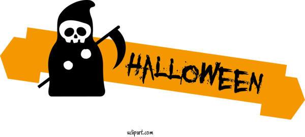 Free Holidays Logo Cartoon Flightless Bird For Halloween Clipart Transparent Background