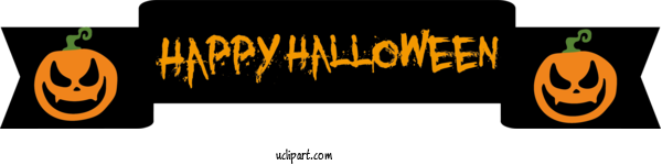 Free Holidays Jack O' Lantern Logo Cartoon For Halloween Clipart Transparent Background