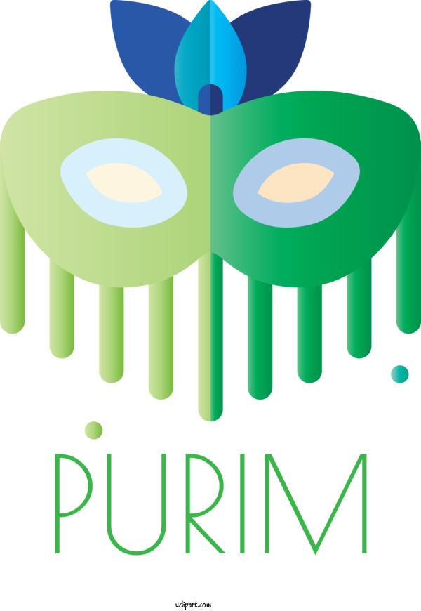 Free Holidays Design Logo Text For Purim Clipart Transparent Background