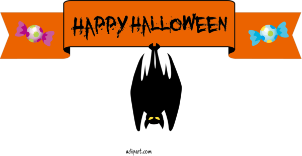 Free Holidays Web Banner Logo Design For Halloween Clipart Transparent Background