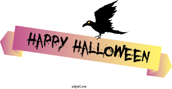 Free Holidays Logo Font Beak For Halloween Clipart Transparent Background