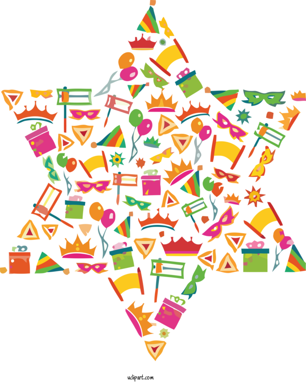 Free Holidays Jewish Holiday Holiday Star Of David For Purim Clipart Transparent Background