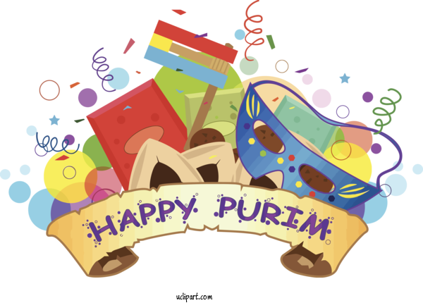 Free Holidays Jewish Holiday Cartoon Royalty Free For Purim Clipart Transparent Background