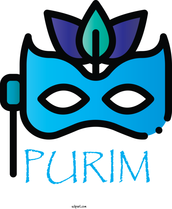 Free Holidays Logo Symbol Text For Purim Clipart Transparent Background