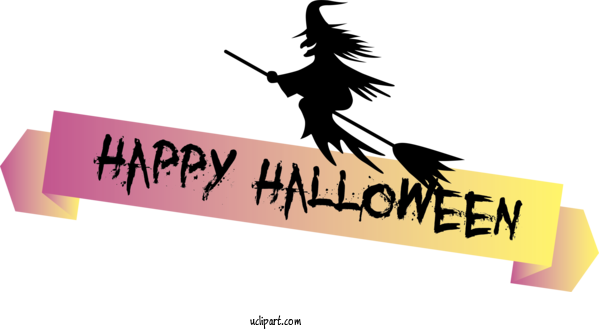 Free Holidays Logo Cartoon Text For Halloween Clipart Transparent Background