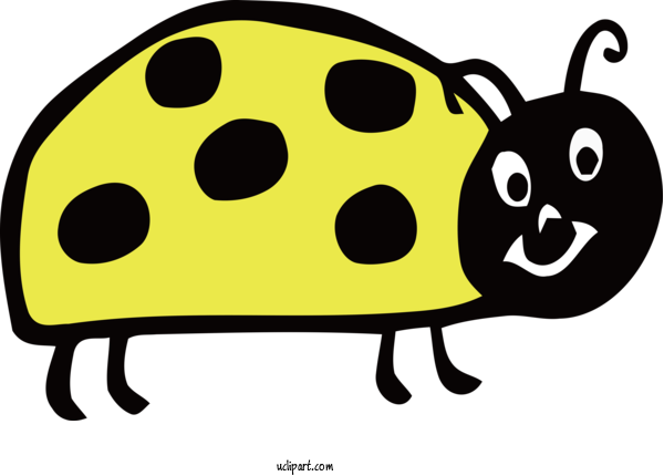 Free Animals Insect Yellow Smiley For Ladybird Clipart Transparent Background