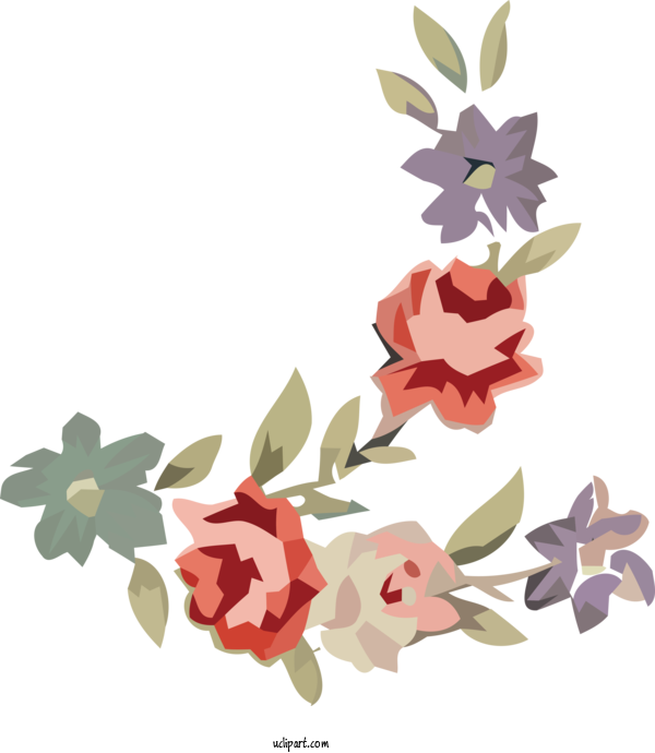 Free Flowers Floral Design Leaf Design For Flower Clipart Clipart Transparent Background
