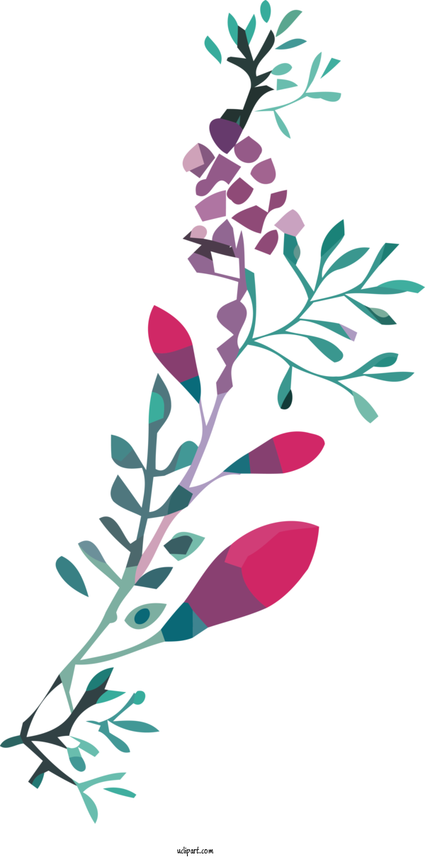 Free Flowers Leaf Plant Stem Floral Design For Flower Clipart Clipart Transparent Background