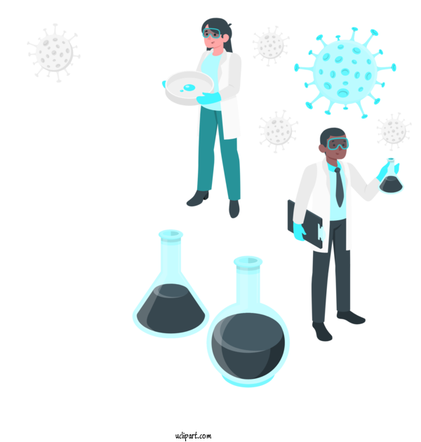 Free Medical Chemistry  Laboratory For Coronavirus Clipart Transparent Background
