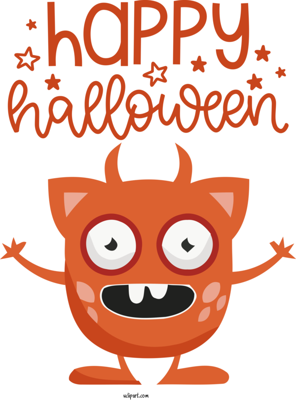 Free Holidays Cartoon Line Text For Halloween Clipart Transparent Background