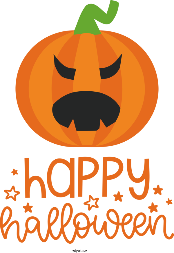 Free Holidays Jack O' Lantern Squash Logo For Halloween Clipart Transparent Background