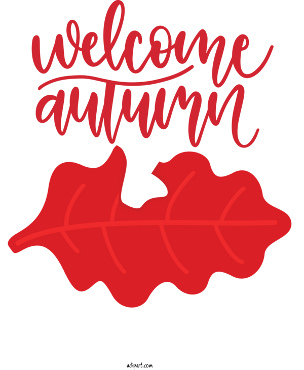 Free Nature Logo Text Red For Autumn Clipart Transparent Background