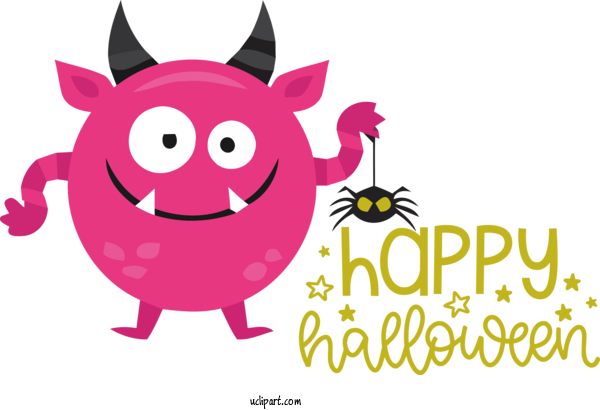 Free Holidays Character Cartoon Smiley For Halloween Clipart Transparent Background