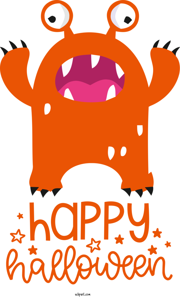 Free Holidays Cartoon Snout Text For Halloween Clipart Transparent Background