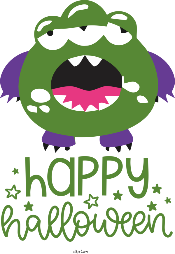 Free Holidays Amphibians Logo Cartoon For Halloween Clipart Transparent Background