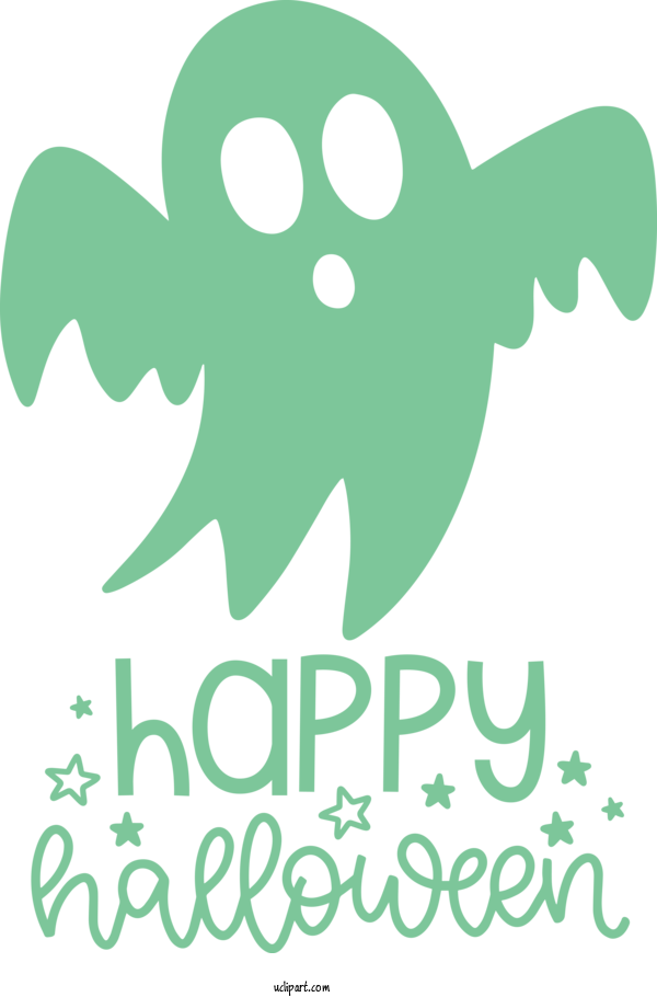 Free Holidays Logo Cartoon Green For Halloween Clipart Transparent Background