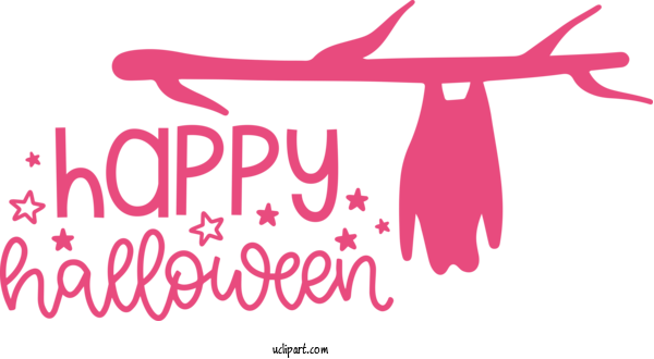 Free Holidays Logo Design Text For Halloween Clipart Transparent Background