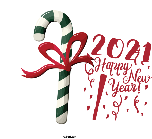 Free Holidays Candy Cane Christmas Ornament Logo For New Year Clipart Transparent Background
