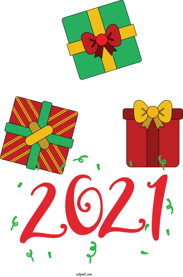 Free Holidays Line Text Design For New Year Clipart Transparent Background