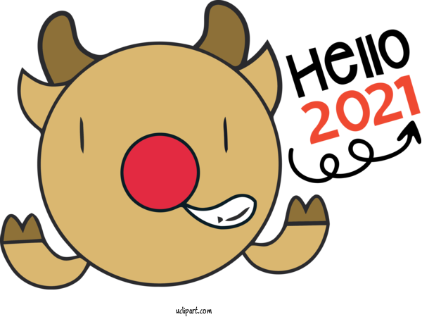 Free Holidays Snout Whiskers Cartoon For New Year Clipart Transparent Background
