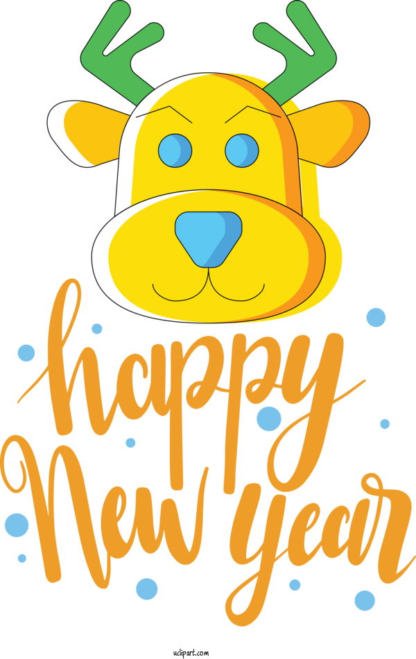 Free Holidays Smiley Yellow Cartoon For New Year Clipart Transparent Background