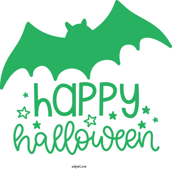 Free Holidays Logo Leaf Green For Halloween Clipart Transparent Background