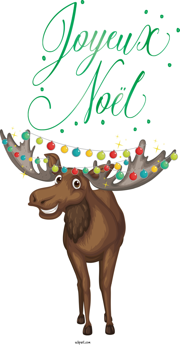 Free Holidays Moose Royalty Free Drawing For Christmas Clipart Transparent Background