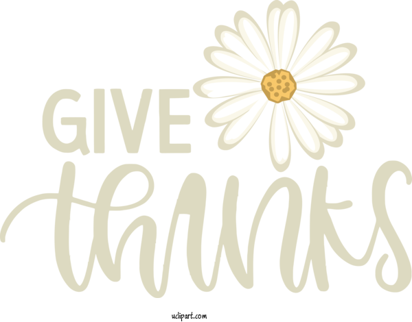 Free Holidays Floral Design Logo Font For Thanksgiving Clipart Transparent Background