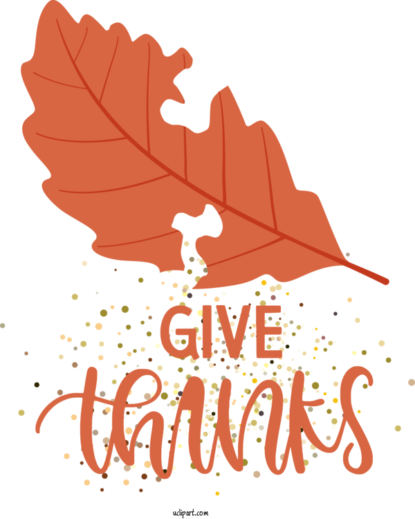 Free Holidays Leaf Tree Text For Thanksgiving Clipart Transparent Background