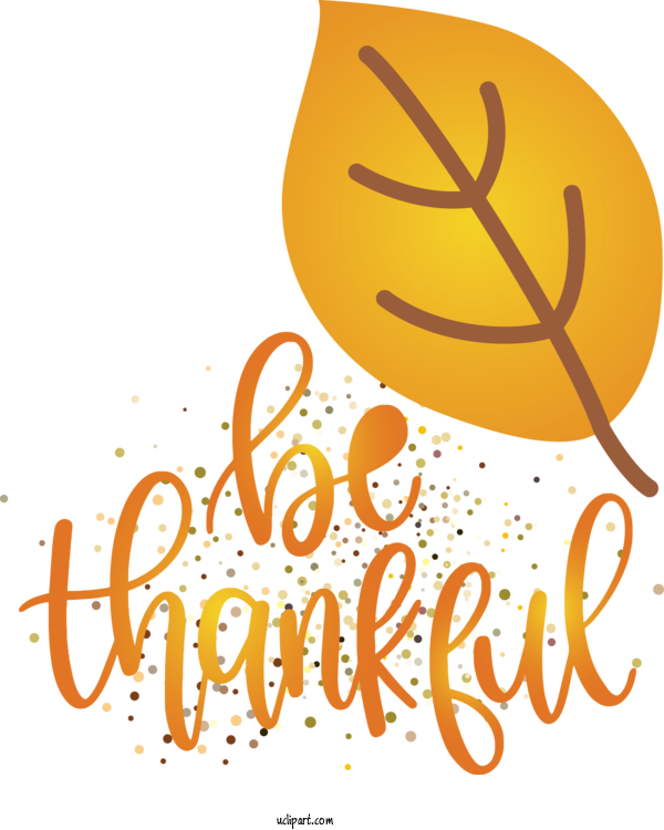 Free Holidays Logo Calligraphy Yellow For Thanksgiving Clipart Transparent Background