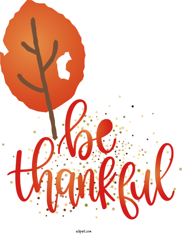 Free Holidays Flower Logo Text For Thanksgiving Clipart Transparent Background