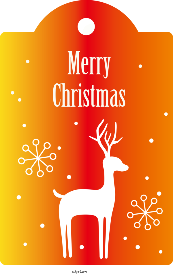 Free Holidays Reindeer Logo Text For Christmas Clipart Transparent Background