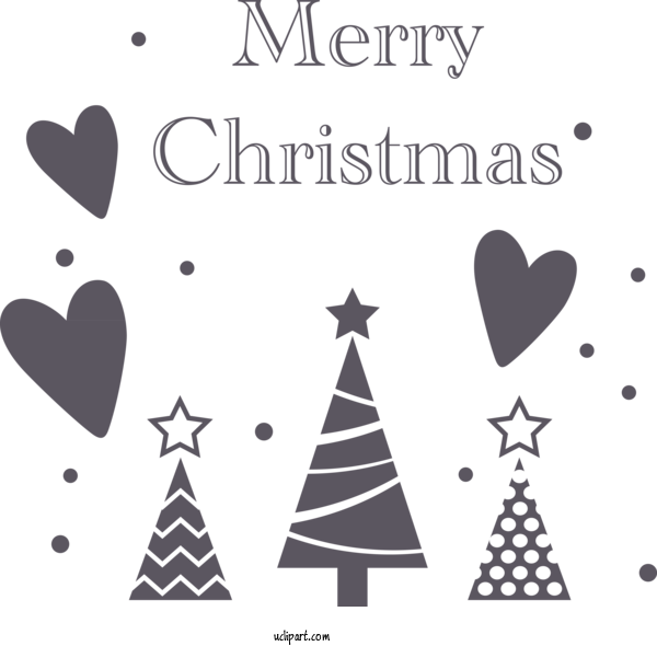 Free Holidays Design Black And White Line For Christmas Clipart Transparent Background