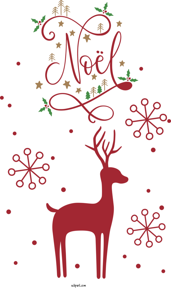 Free Holidays Reindeer Christmas Tree Christmas Day For Christmas Clipart Transparent Background