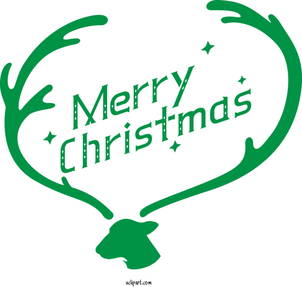 Free Holidays Line Art Logo Green For Christmas Clipart Transparent Background