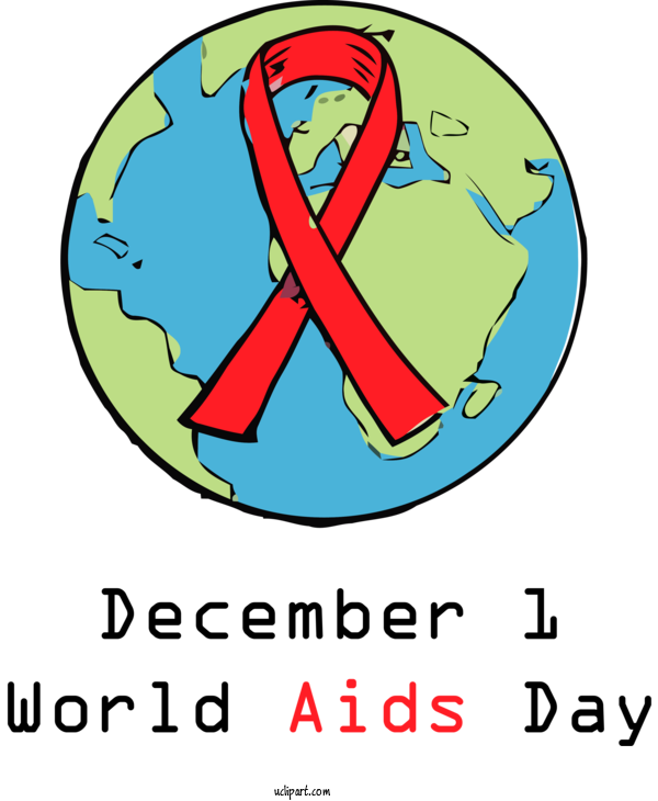 Free Holidays World AIDS Day Logo Tuberculosis For World Aids Day Clipart Transparent Background