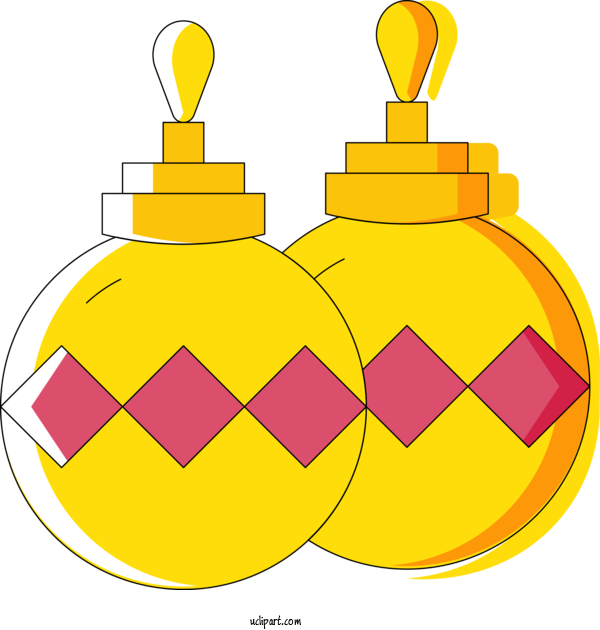 Free Holidays Cartoon Yellow Meter For Christmas Clipart Transparent Background