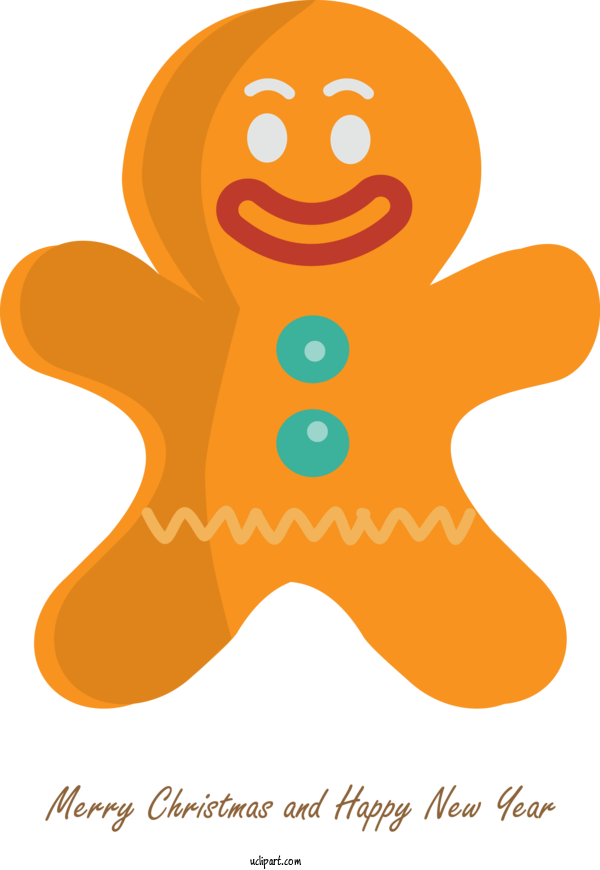 Free Holidays The Gingerbread Man Cartoon Christmas Day For Christmas Clipart Transparent Background