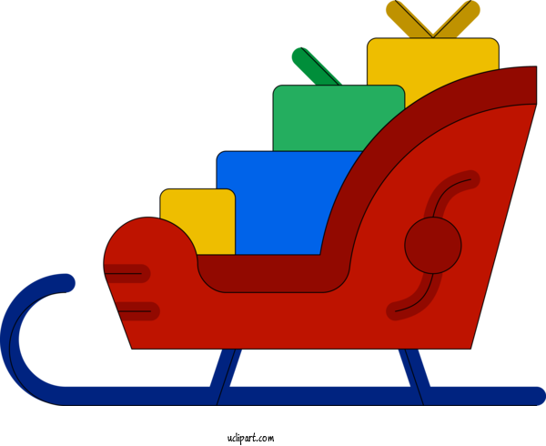 Free Holidays Icon Sled Cartoon For Christmas Clipart Transparent Background
