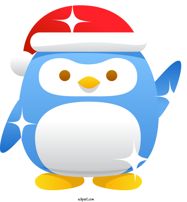Free Holidays Penguins Birds Cartoon For Christmas Clipart Transparent Background