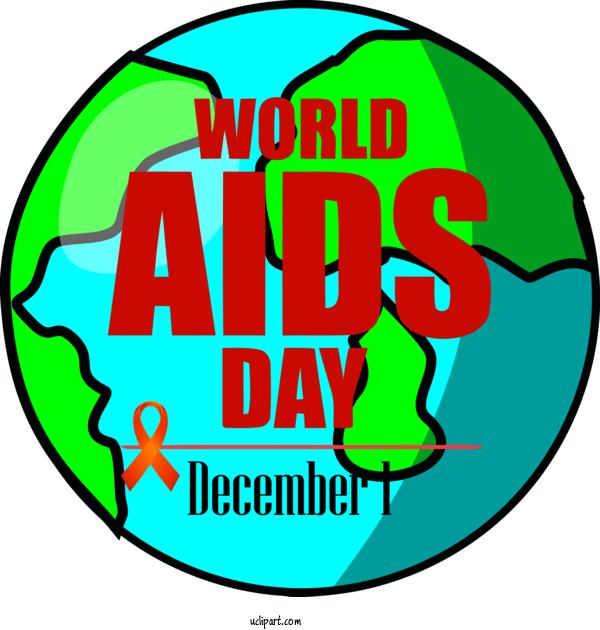 Free Holidays Logo Green Meter For World Aids Day Clipart Transparent Background