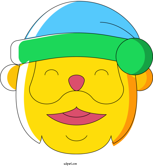 Free Holidays Smiley Emoticon Yellow For Christmas Clipart Transparent Background