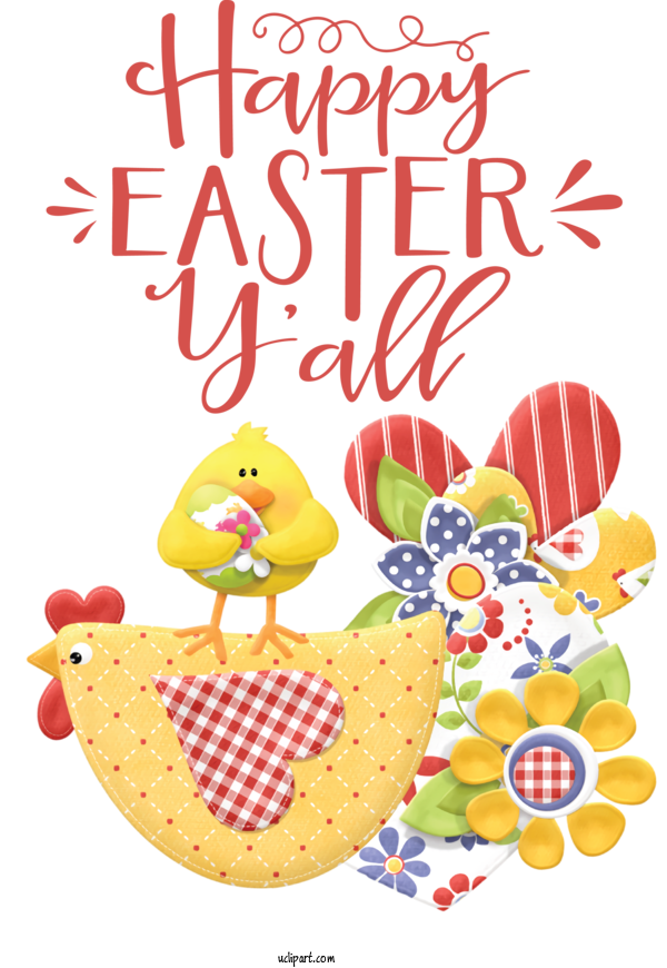 Free Holidays Chicken Poster Cartoon For Easter Clipart Transparent Background