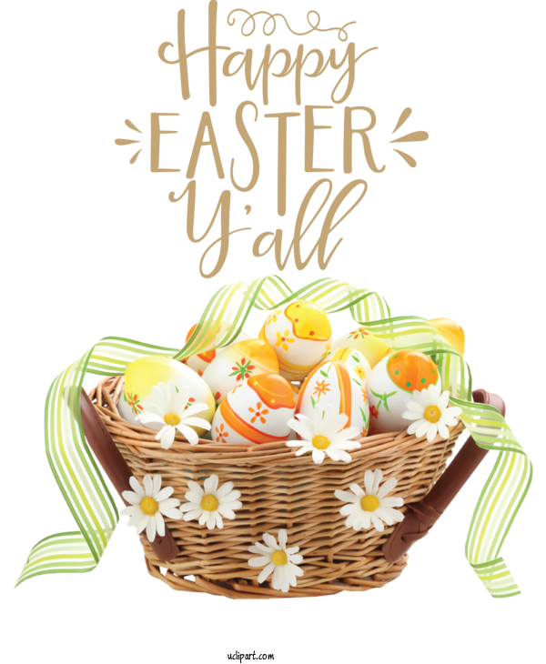 Free Holidays Easter Bunny Easter Egg Basket For Easter Clipart Transparent Background