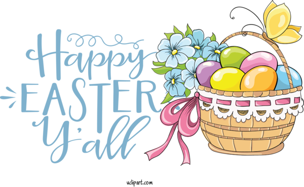 Free Holidays Gift Basket Commodity Flower For Easter Clipart Transparent Background