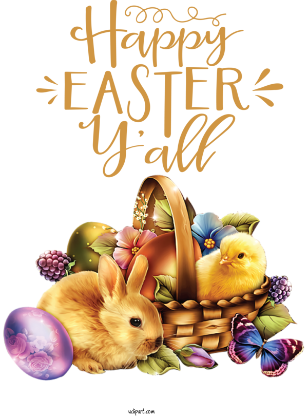 Free Holidays Easter Bunny Chicken Easter Egg For Easter Clipart Transparent Background