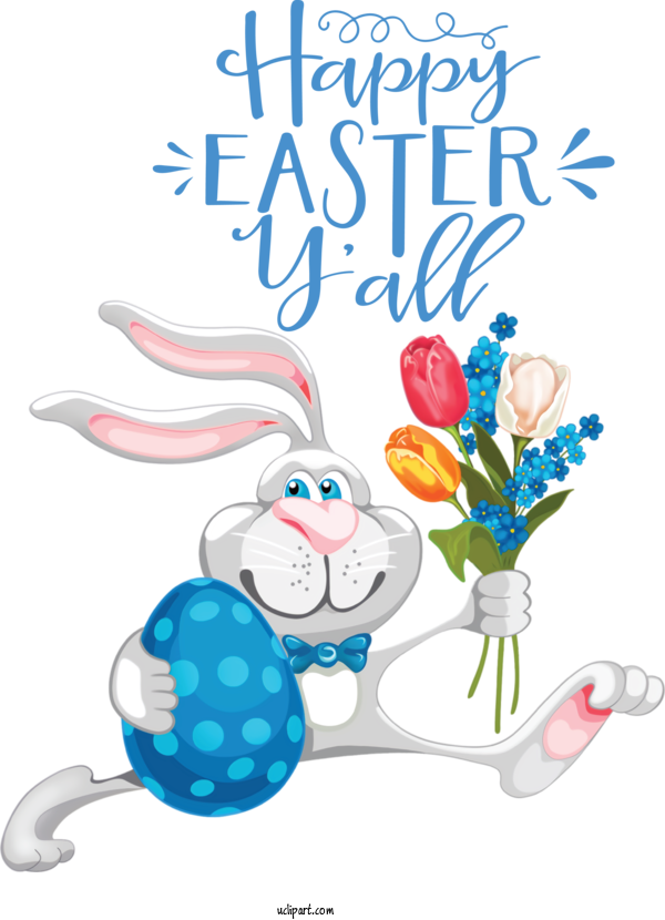 Free Holidays Easter Bunny Hare Sticker For Easter Clipart Transparent Background