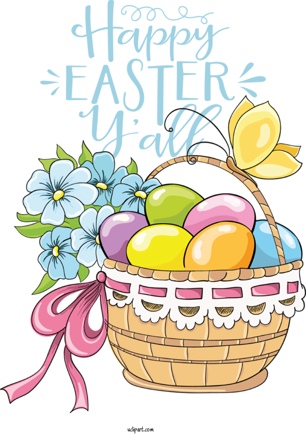 Free Holidays Drawing Basket Flower Bouquet For Easter Clipart Transparent Background